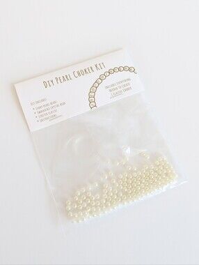 DIY Choker Necklace Jewelry Making Kit - Pearl Beads